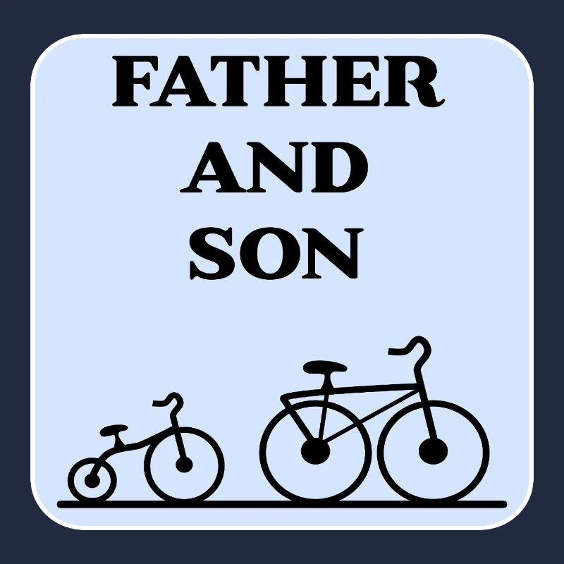 Cycling Father and Son Bikes