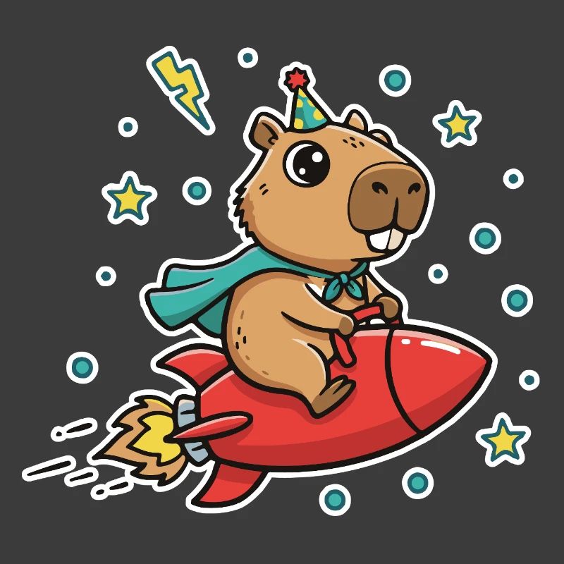 Capybara in Kinderrakete