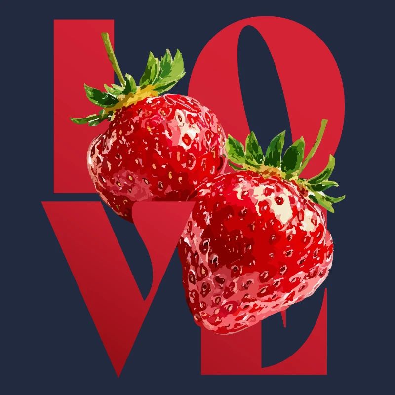 Erdbeere Liebe Illustration