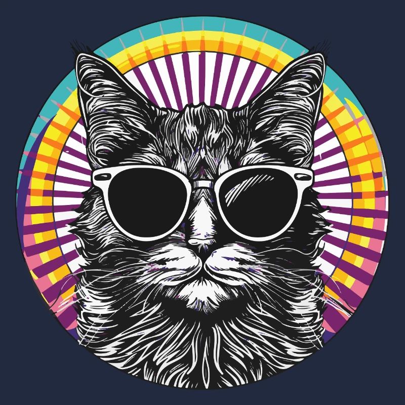 Cat portrait with sunglasses