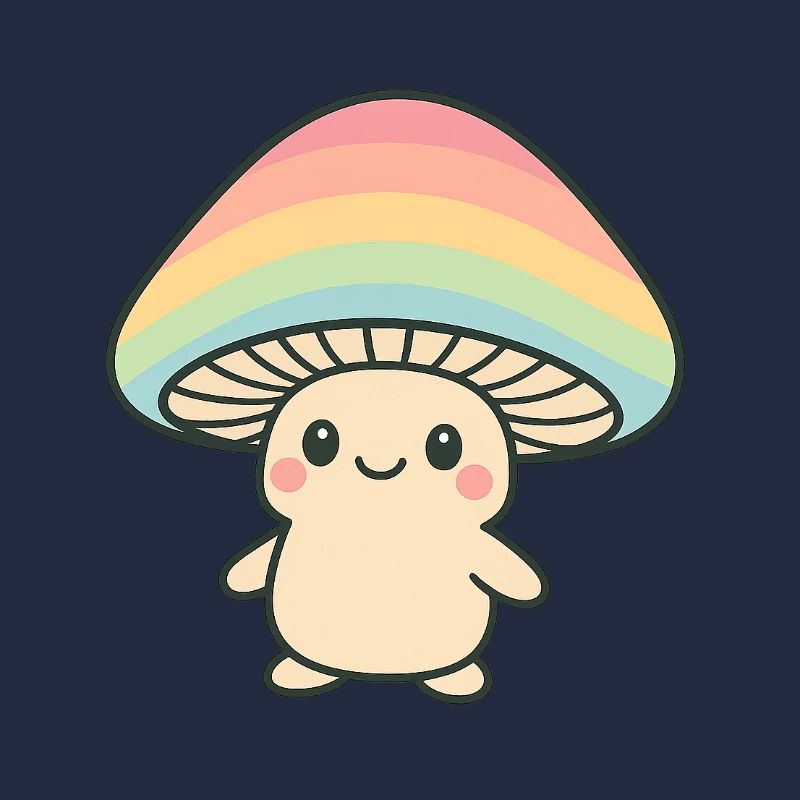 Pilz mit Regenbogenmütze