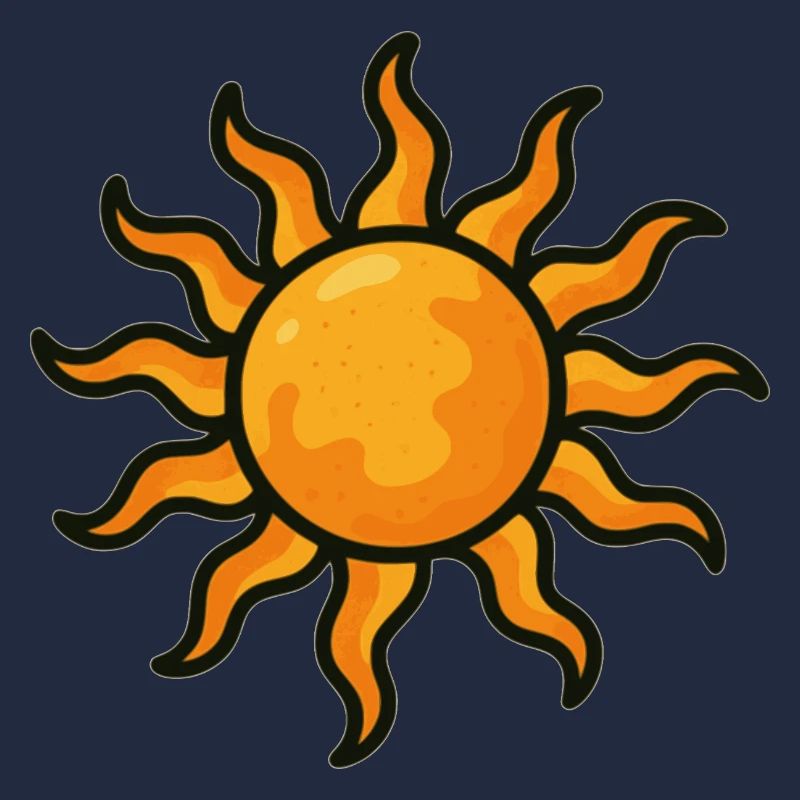 Vivid sun with artistic surface