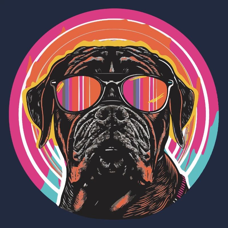 Schicker Hund mit Sonnenbrille