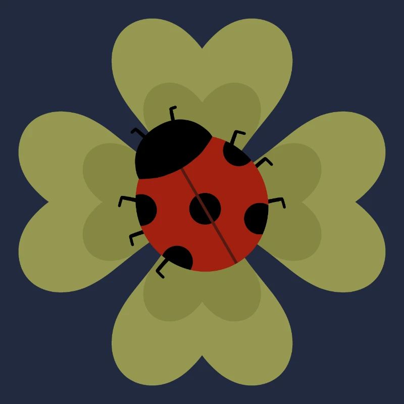 Ladybug Floral Patch Design