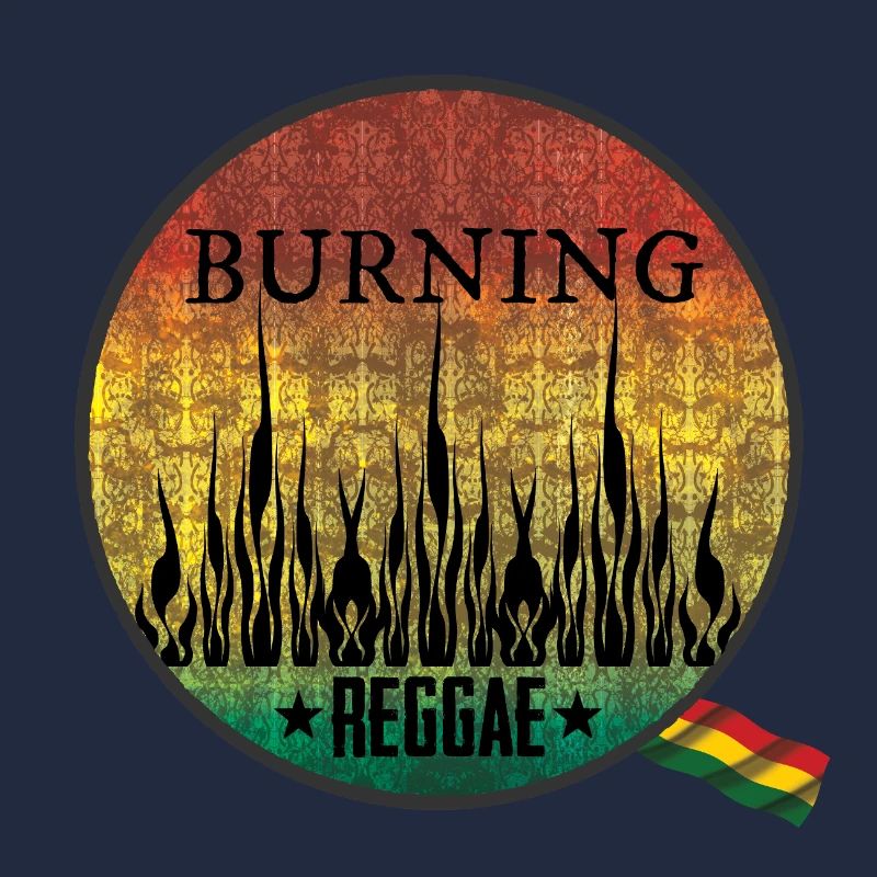 Feuriges Burning Reggae Emblem