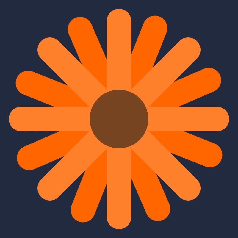 Calendula Flower Retro Pattern T-Shirt