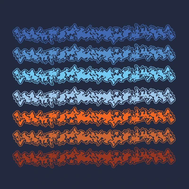 Abstract gradient lines design