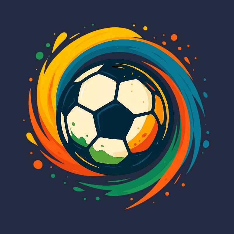 Farbwirbel Fußballkunst