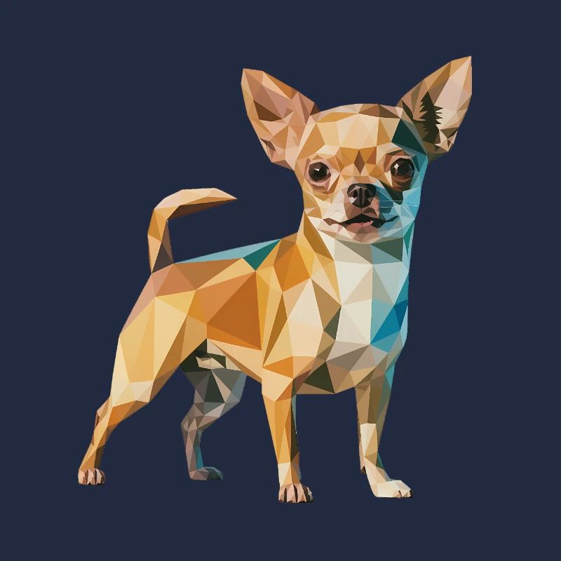 Chihuahua - Cooles Low-Poly-Logo