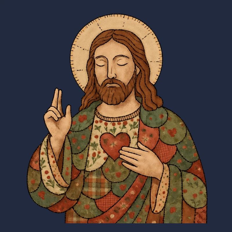 Christmas Patchwork Jesus
