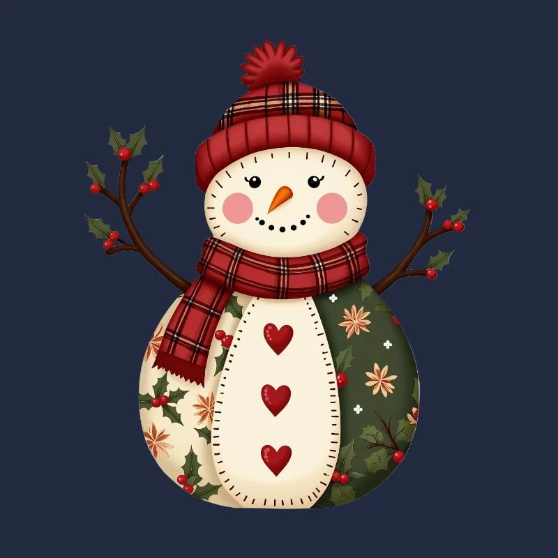 Schneemann Weihnachtszauber Patchwork