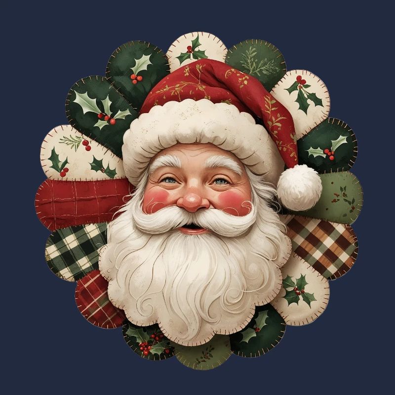 Patchwork Weihnachtsmann Motiv