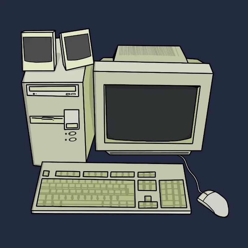 Retro Computer Desk Setup