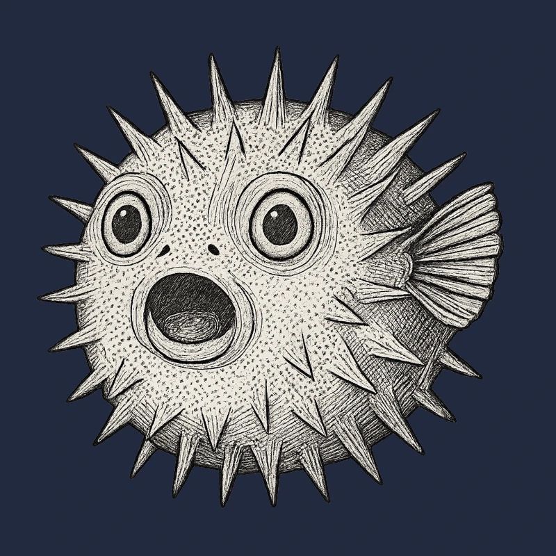 Stachelfisch Überraschung Kugelfisch
