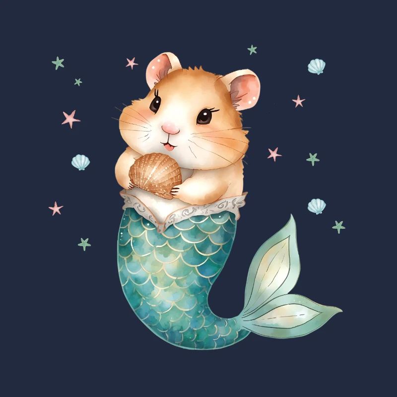 Süßer Hamster Meerjungfrau Kinderdesign