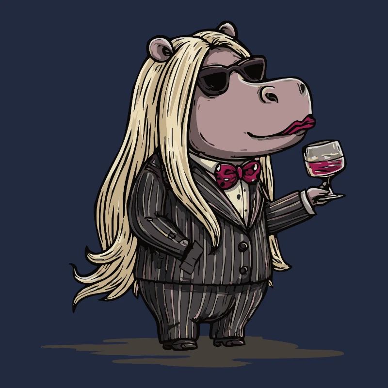 Stylish Gangster Hippo