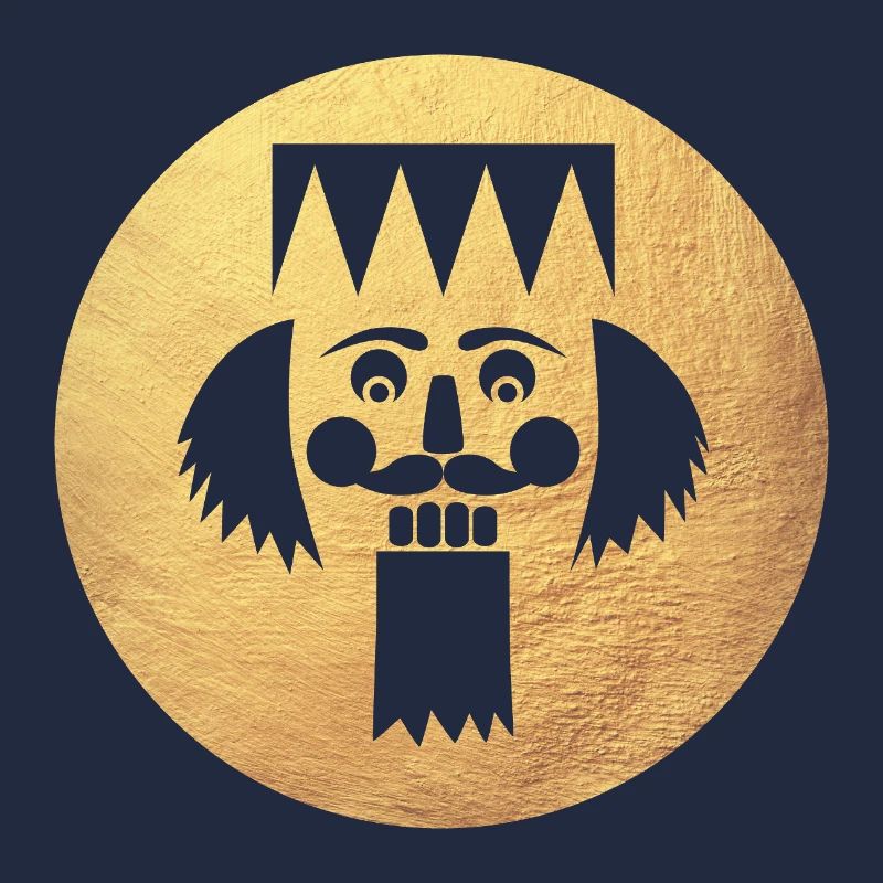 Circle Nutcracker Gold Christmas Xmas Decoration