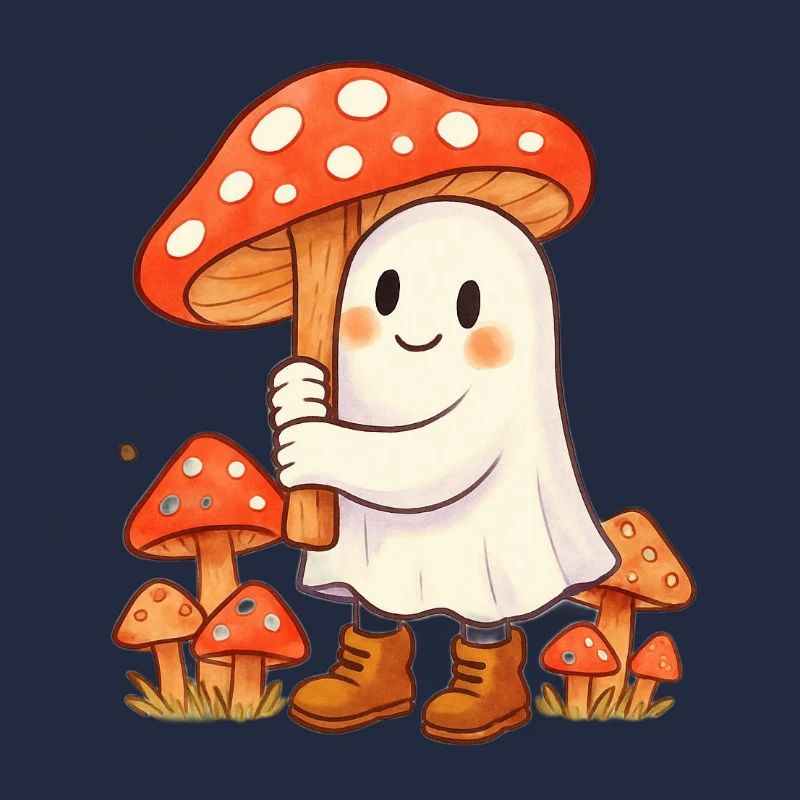 Geist mit Regenschirm - ein Pilz