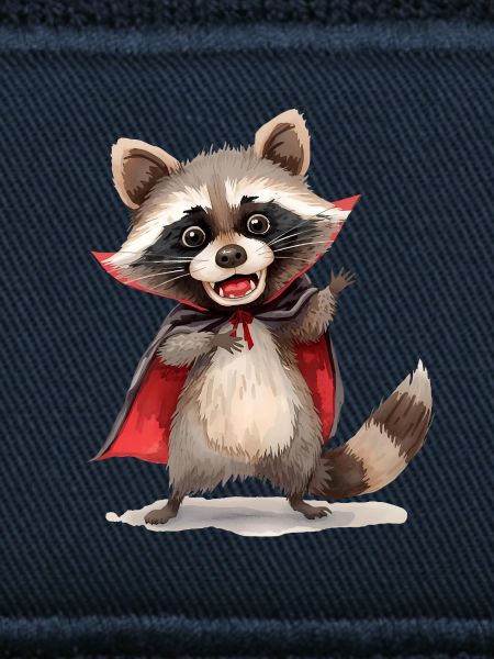 Lustiger Dracula-Waschbär – Halloween Design