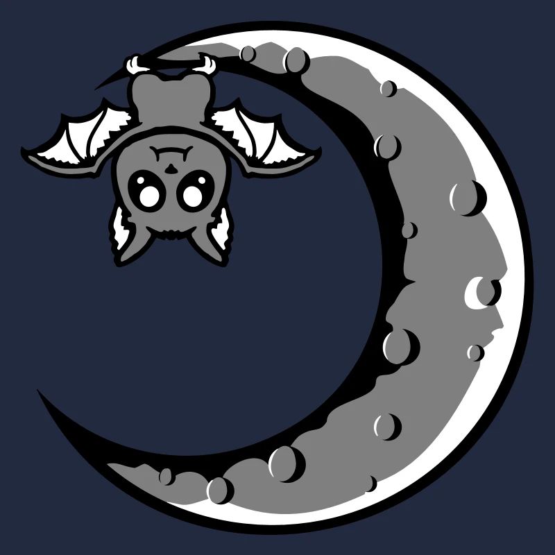Cute Bat Crescent Moon Hanging Halloween Night