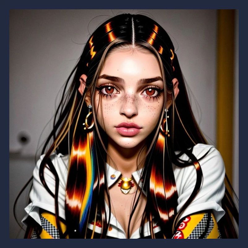 Multicolor Fantasy Face