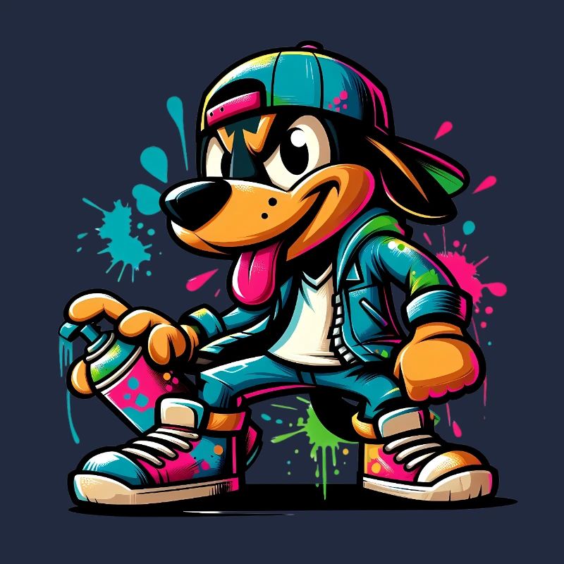 Graffiti Dog Skateboard Style