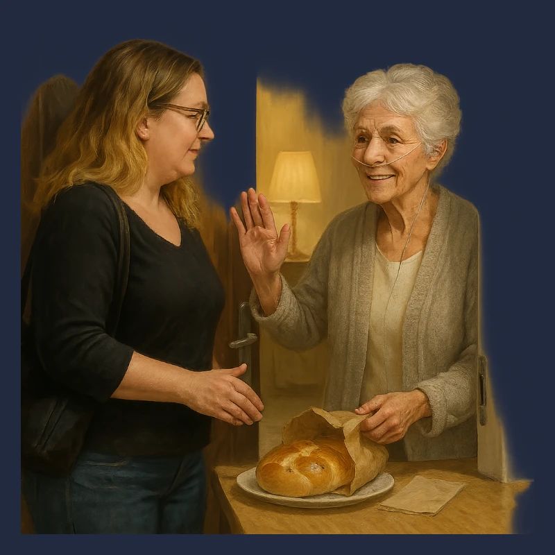 Scène de quartier conviviale