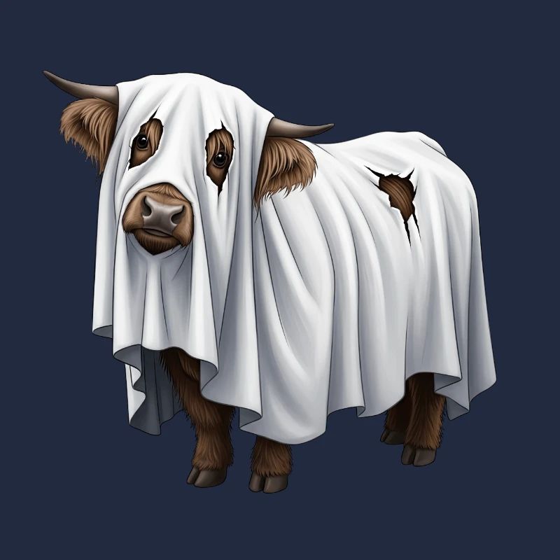 Cartoon Ghost Cow