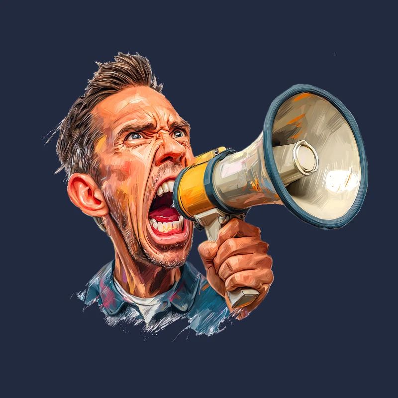 Megafon Ausbruch vom Schiri oder Marktschreier