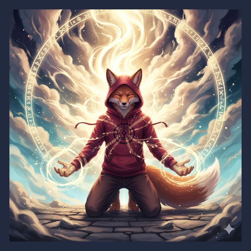 Fox in the Magic Circle Sweat à capuche