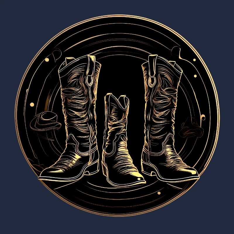 Golden boots in a circle