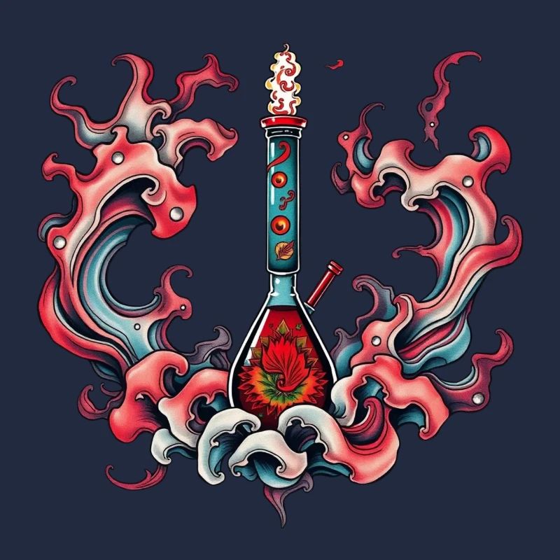 Psychedelische Flaschenflamme