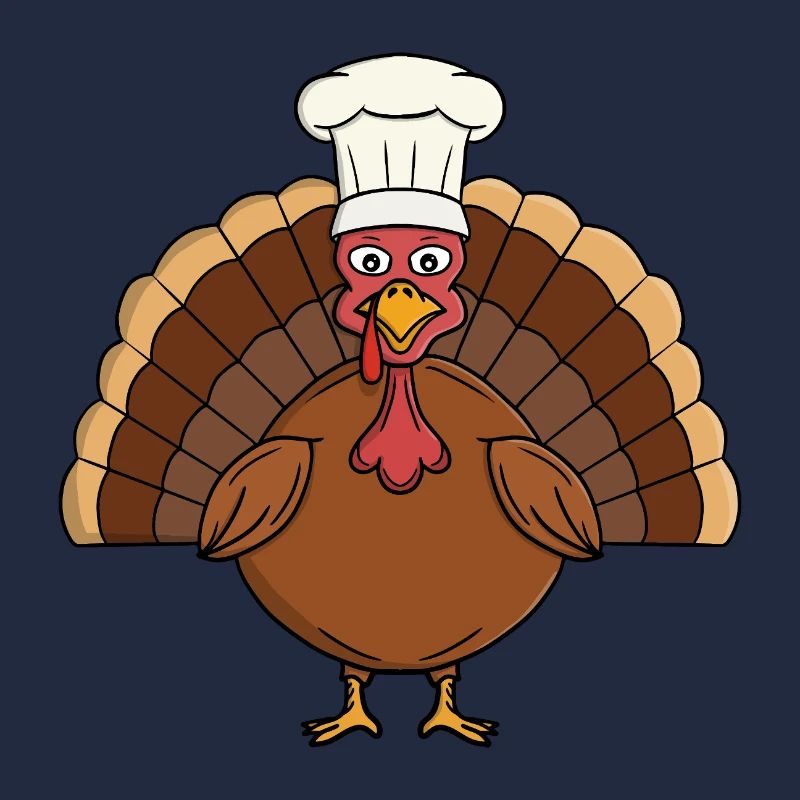 Chef Turkey Cartoon Thanksgiving