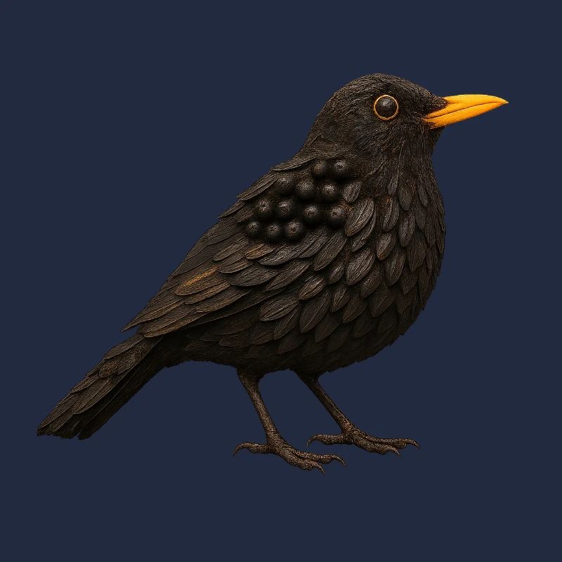 Amsel im Naturlook