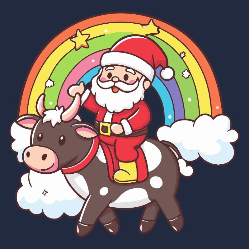Kuh Weihnachtsmann Weihnachten