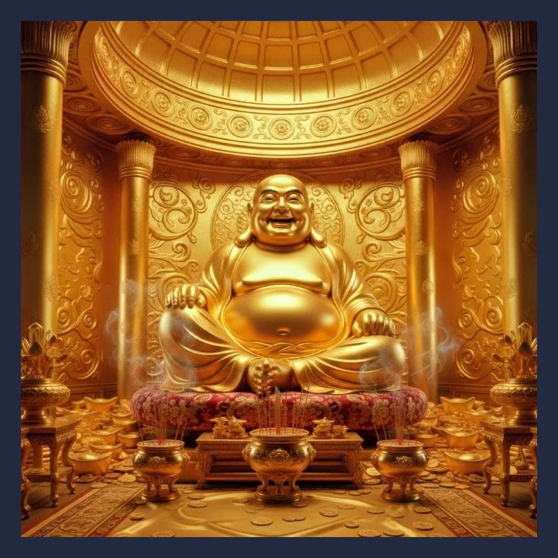 Goldener Buddha Tempel-Szene
