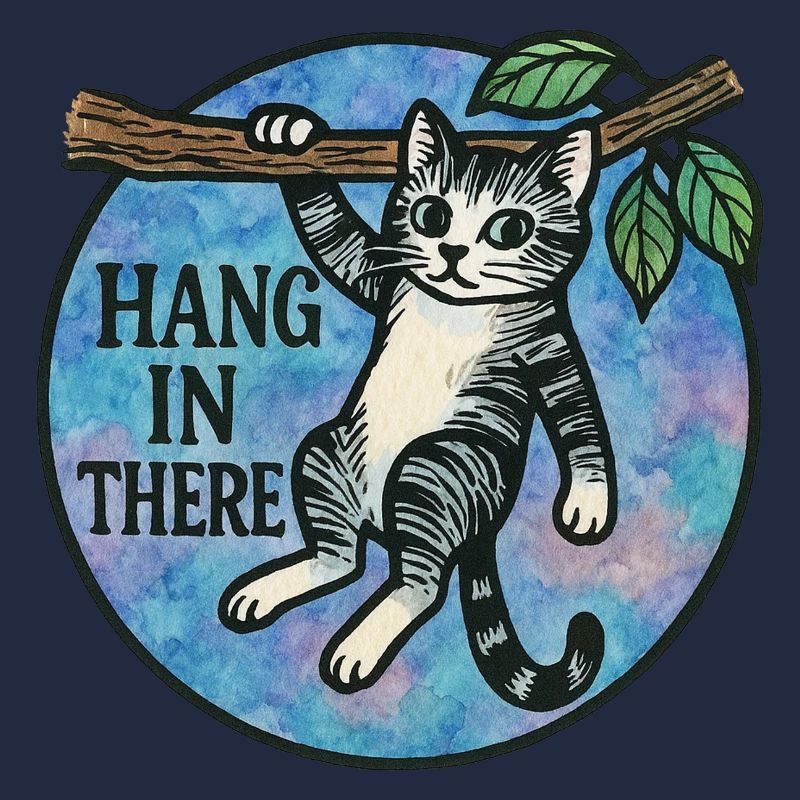 Hang In There Cat Patch