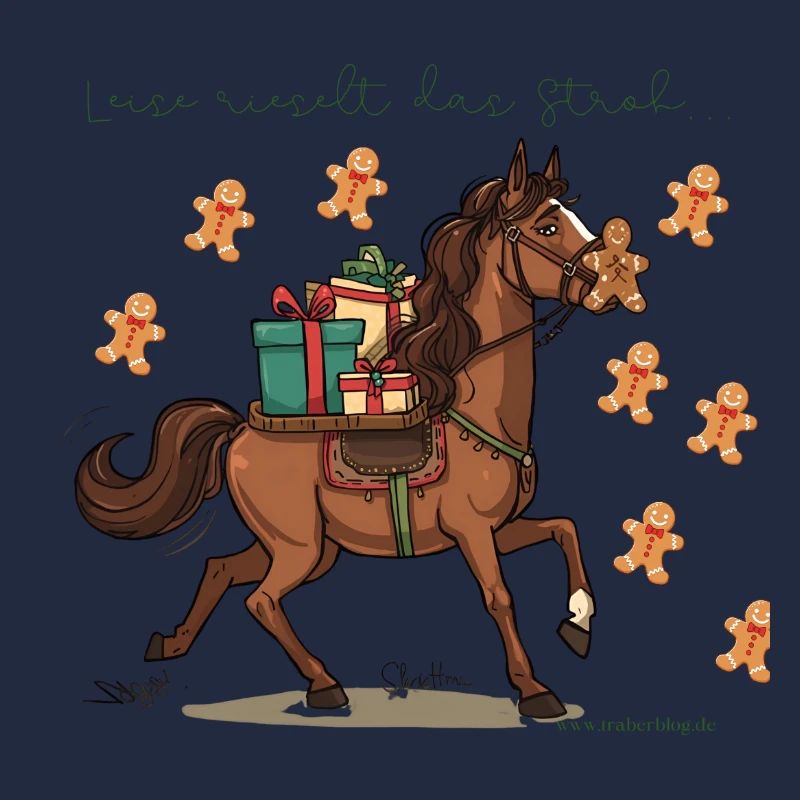 Weihnachtspferd mit Geschenken Traber - 