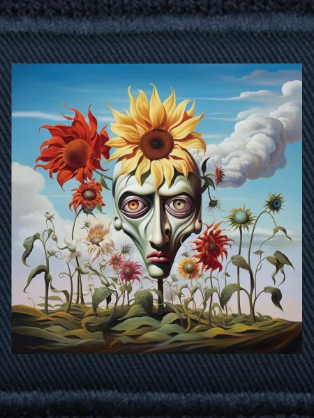 Surreales Sonnenkopf-Gesicht