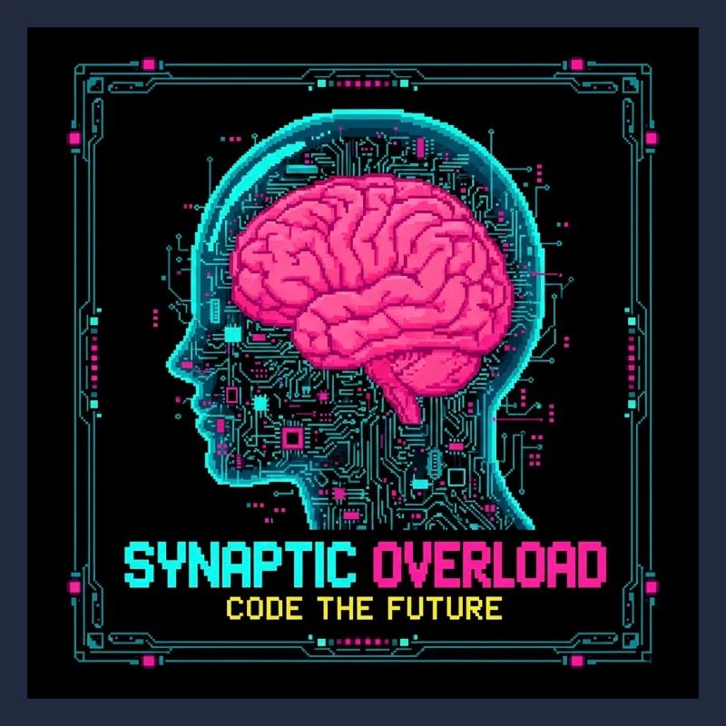 Synaptic Overload Neon Brain
