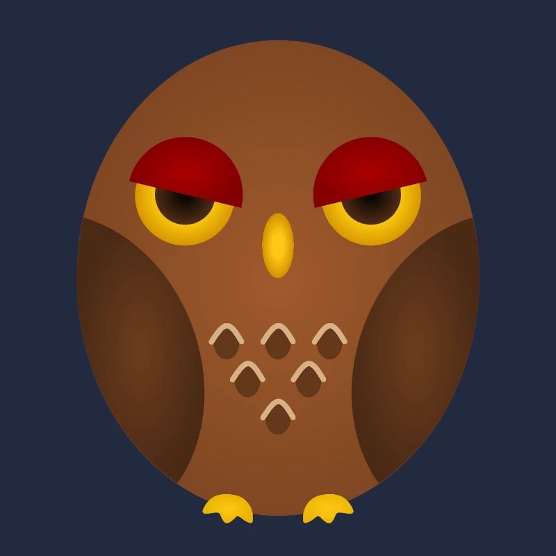 Grumpy Owl Silhouette