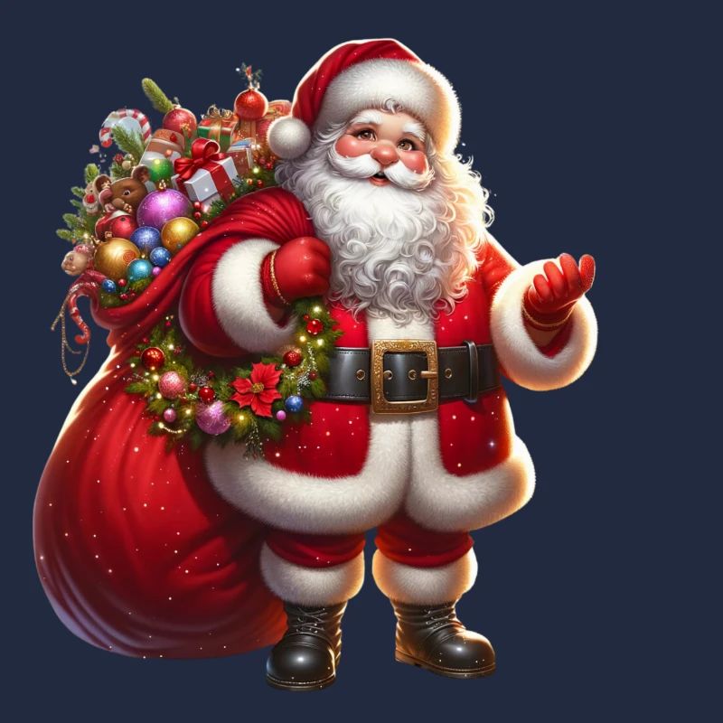 Weihnachtsmann mit Geschenksäckchen