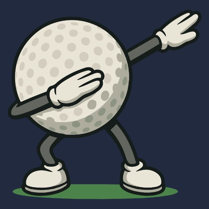 Funny Golf Dabbing Golf Ball Golfer Design