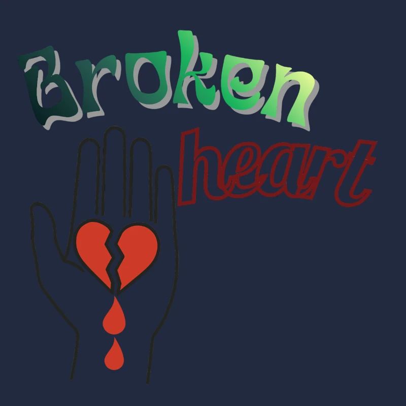 Hand with a broken heart