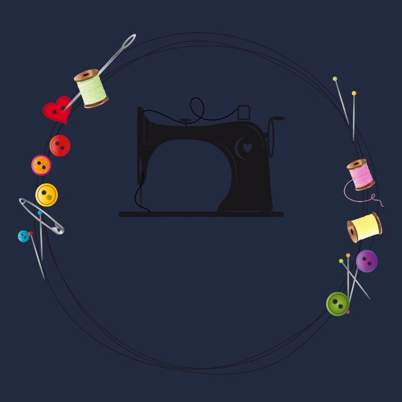 Vintage Sewing Machine – Creative Needlework Design