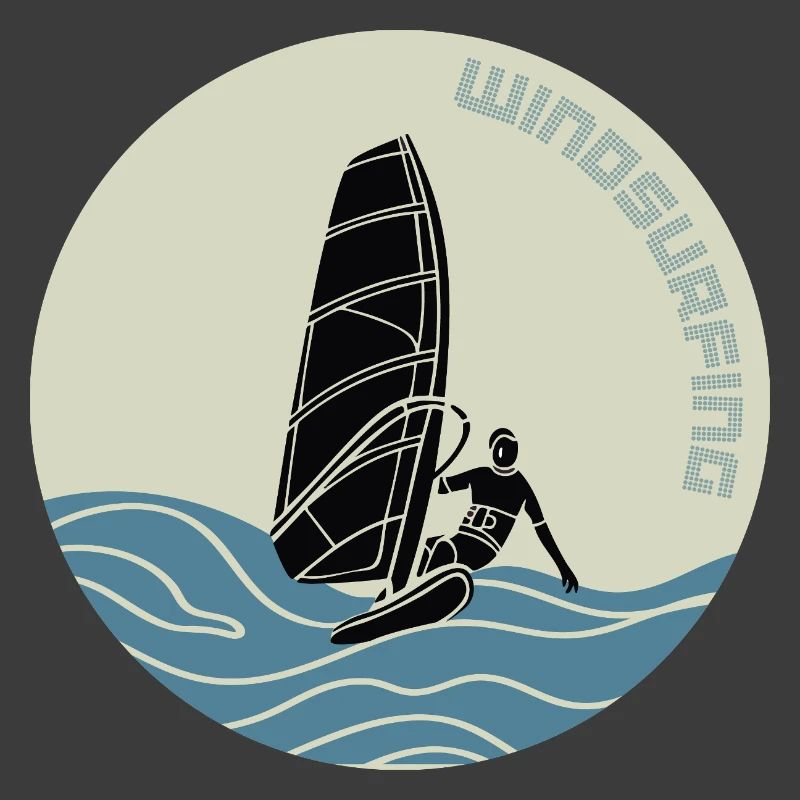 Windsurfers on waves