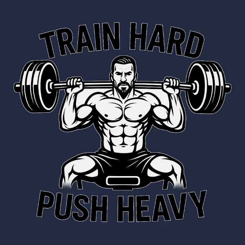 Devise de musculation Push Heavy