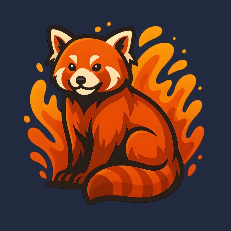 Brennender Roter Panda