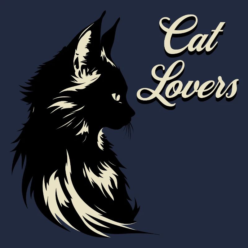 Katzenliebhaber Silhouette