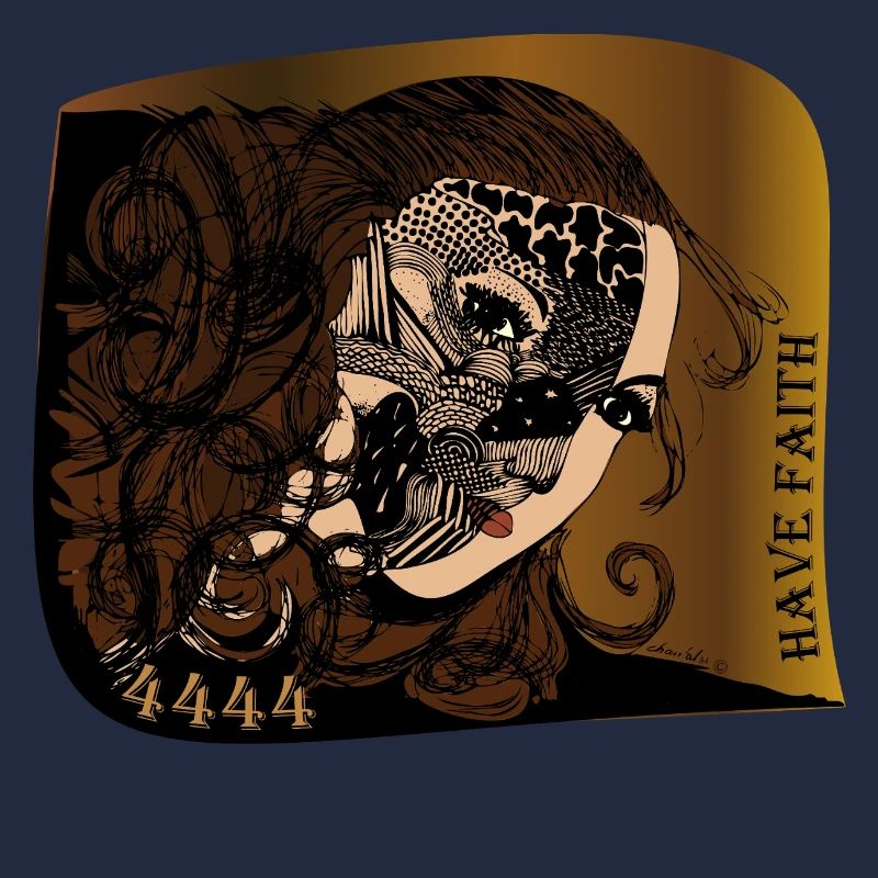 Maske des Glaubens Zentangle